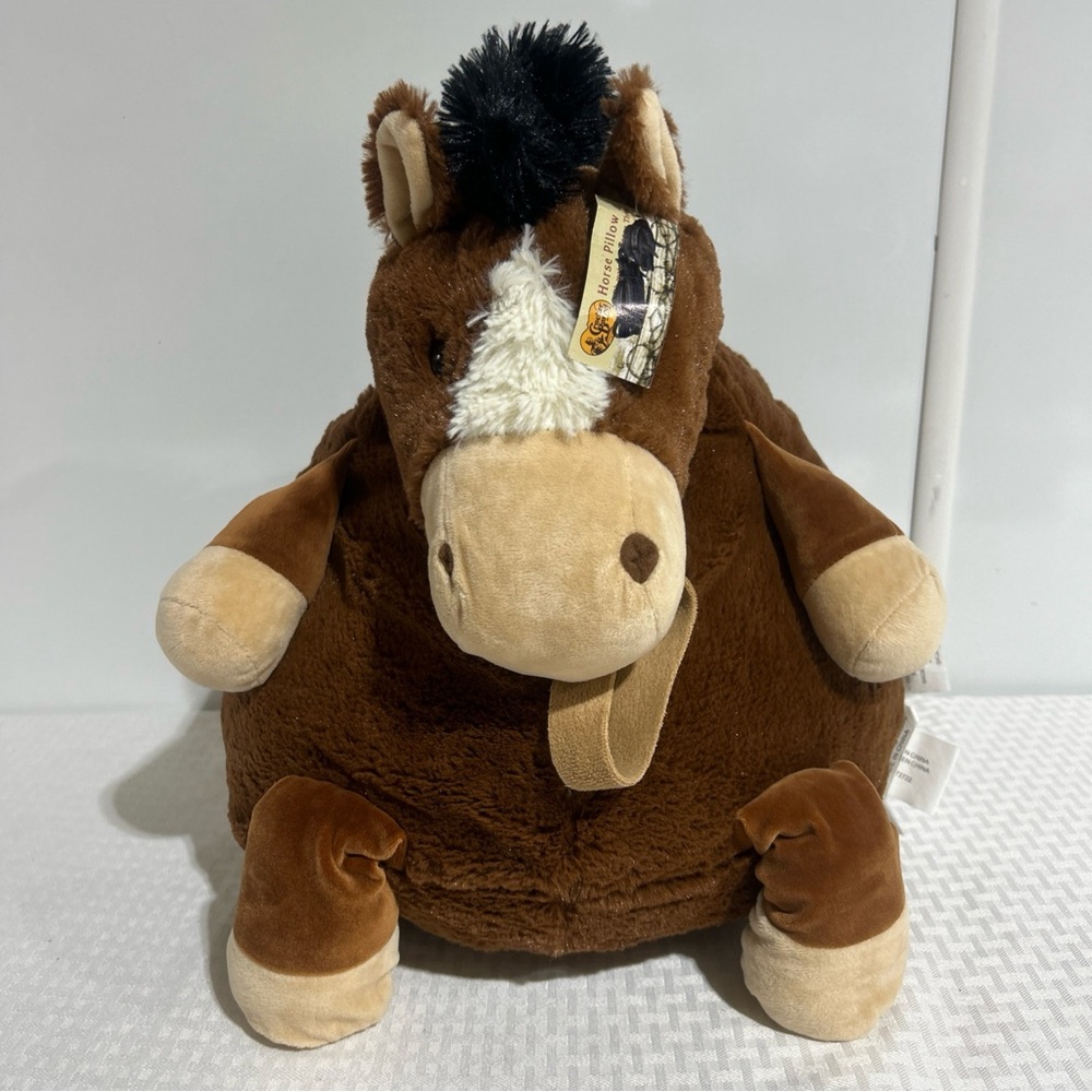 CRACKER BARREL PLUSH HORSE LARGE PILLOW NWT 17" STUFFED TOY.